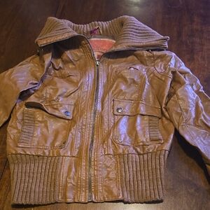Brown Girl's Bomber Jacket